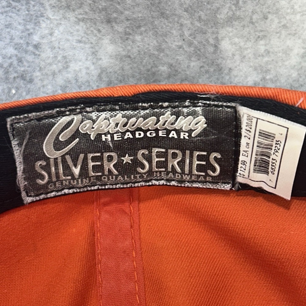 Vintage Y2K Oklahoma State Cowboys OSU Strapback Hat Orange Cap - Picture 10 of 11
